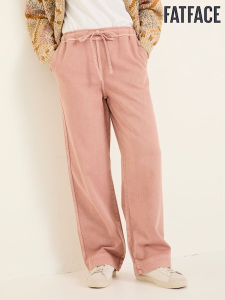 FatFace Ashby Pink Wide Leg Trousers (E84515) | £55