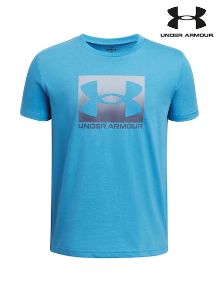 Under Armour Blue Boxed Sports Short Sleeve 100% Cotton T-Shirt (E84804) | £18