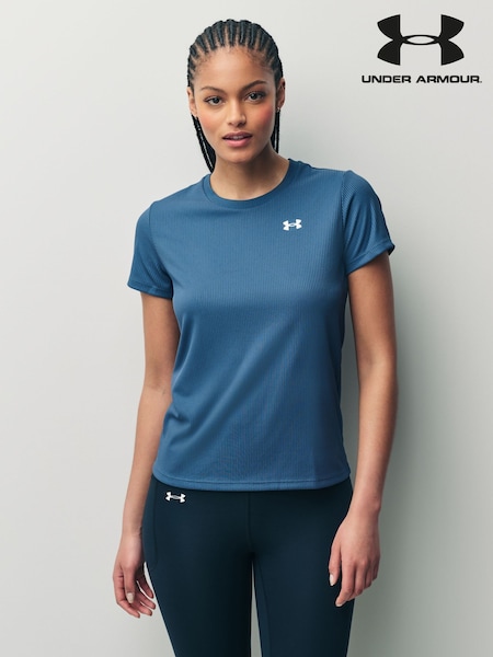 Under Armour Navy Tech Rib Crew Neck T-Shirt (E84962) | £27
