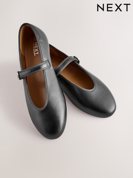 Black Standard Fit Forever Comfort® Round Toe Mary Jane Shoes (E85092) | £30