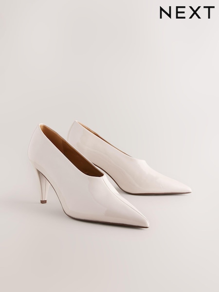 Bone Standard Fit Forever Comfort® Patent Point Toe High Cut Cone Heel Courts (E85135) | £38
