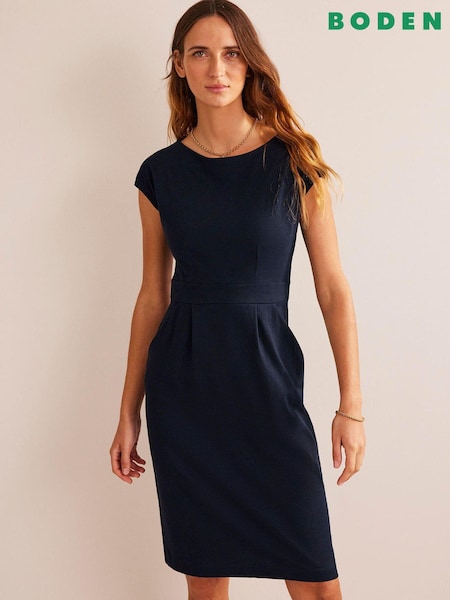 Boden Blue Florrie 100% Cotton Jersey Dress (E85438) | £60