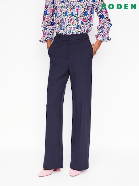 Boden Blue Westbourne Ponte Trousers (E85533) | £85