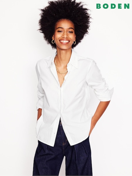 Boden White Sienna 100% Cotton Shirt (E85597) | £50