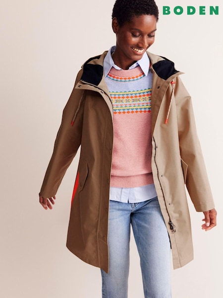 Boden Natural Wells Waterproof Coat (E85625) | £155