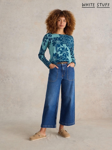 White Stuff Blue Olive Jumper (E85772) | £55