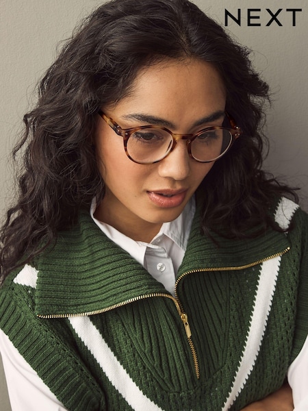 Tortoiseshell Brown Round Ready to Wear Reading Glasses (E85803) | £12