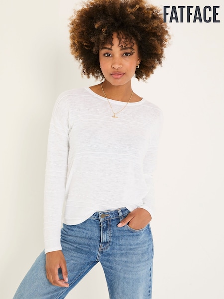 FatFace Isabelle White Knitted Jumper (E85954) | £49.50
