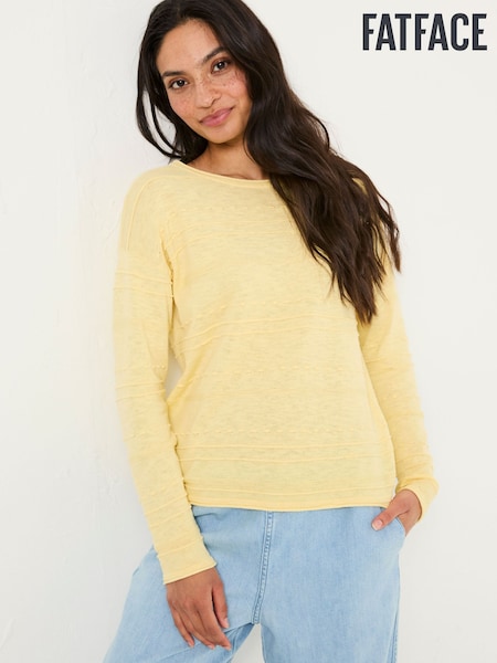 FatFace Isabelle Yellow Knitted Jumper (E85955) | £49.50