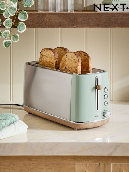 Sage Green Long 4 Slice Malvern Toaster (E86012) | £45