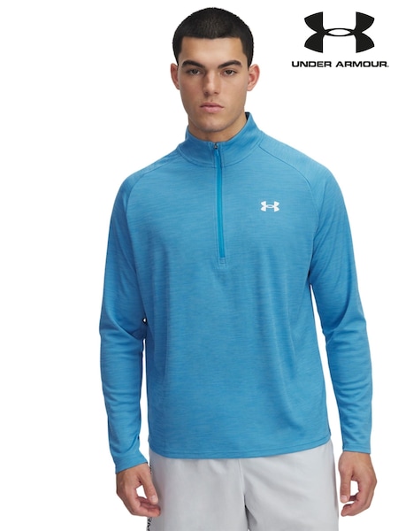 Under Armour Blue Tech Textured 1/2 Zip Sweatshirt (E86050) | £44