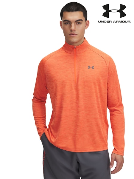 Under Armour Orange Tech Textured 1/2 Zip Sweatshirt (E86071) | £44