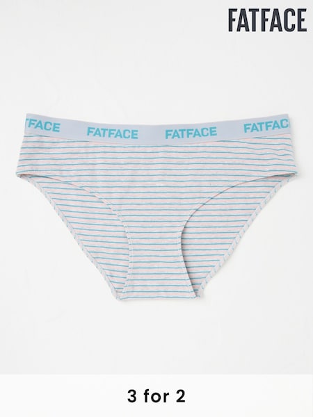 FatFace Grey Striped Knickers (E86321) | £9