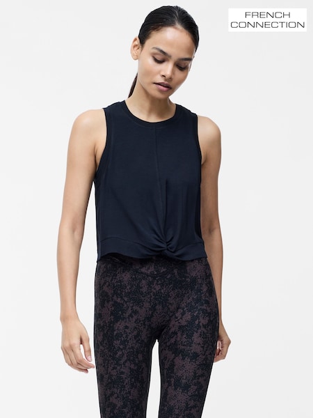 French Connection Black Modal Knot Top (E86345) | £29