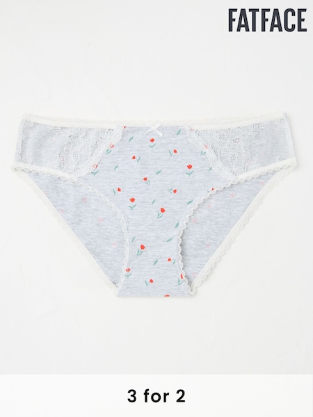 FatFace Grey Tulip Mini Knickers (E86354) | £9
