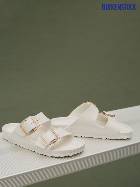 Birkenstock Egg Shell Arizona Big Buckle EVA Sandals (E86388) | £60