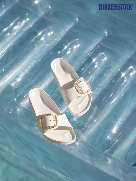 Birkenstock Cream Arizona Big Buckle EVA Sandals (E86391) | £50