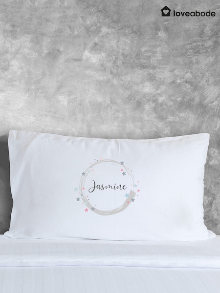 Personalised Initial 100% Cotton Pillowcase by Loveabode (E86408) | £12