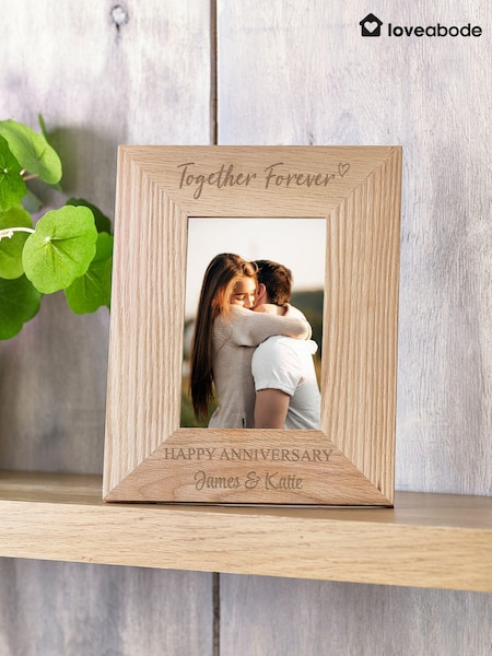 Personalised Engraved Oak Photo Frame by Loveabode (E86418) | £20