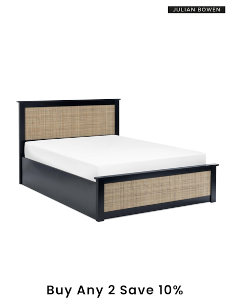 Julian Bowen Black Padstow End Lift Ottoman Storage Bed (E86484) | £495 - £525