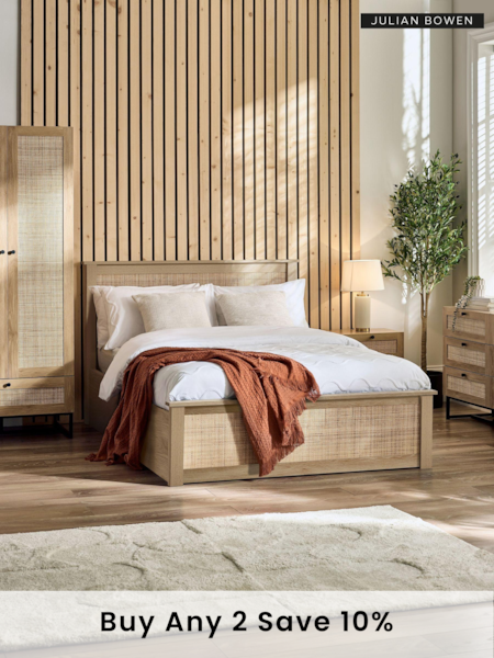Julian Bowen Oak Padstow End Lift Ottoman Storage Bed (E86486) | £495 - £525
