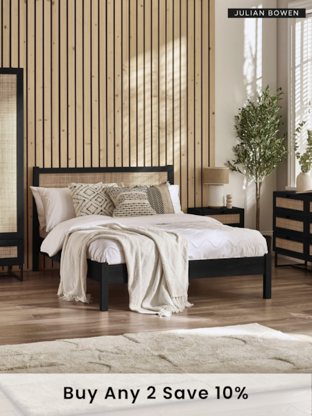 Julian Bowen Black Padstow Bed (E86489) | £365 - £395