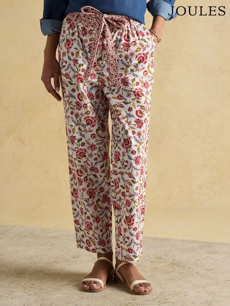 Joules Multi Tie Waist Pull On Trousers (E86512) | £65