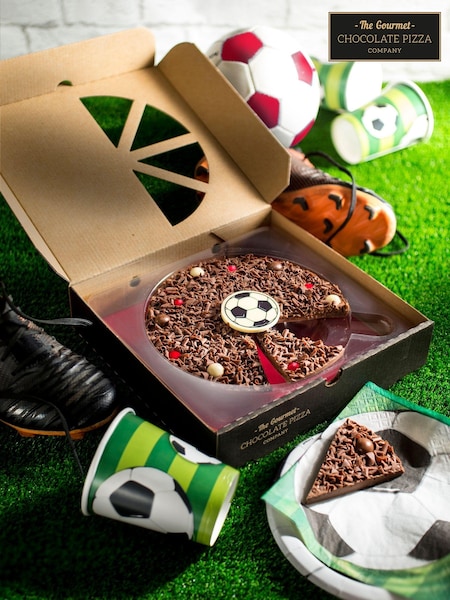 The Gourmet Chocolate Pizza Co Football Blue 7 Inch Chocolate Pizza (E86684) | £15