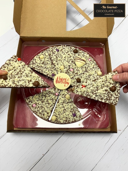 The Gourmet Chocolate Pizza Co Happy Birthday for Her 10inch Chocolate Pizza (E86698) | £20