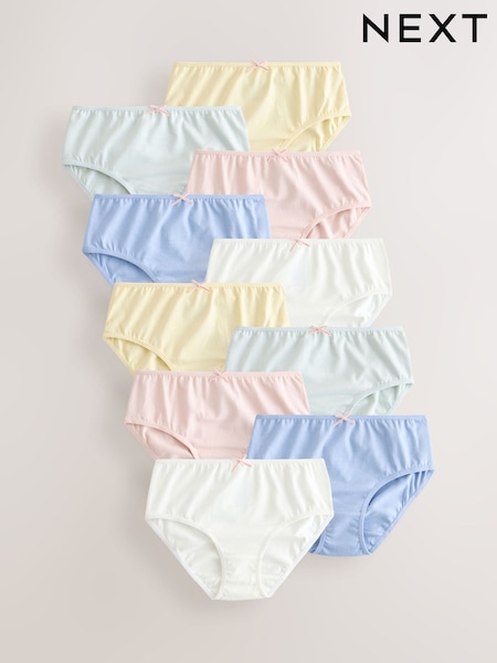 Yellow/White Briefs 10 Pack (1.5-16yrs) (E87083) | £13 - £18