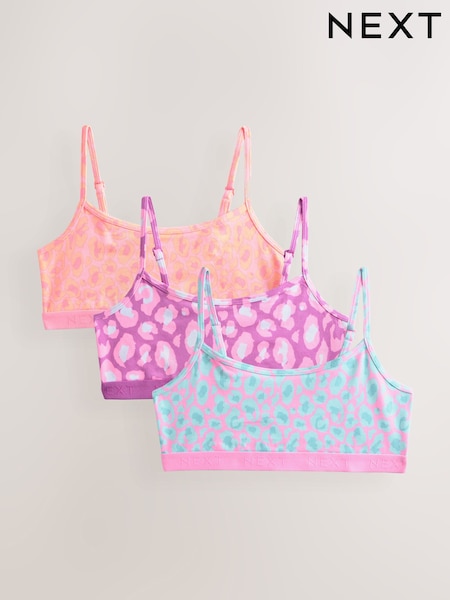Pink/Purple Crop Tops 3 Pack (5-16yrs) (E87092) | £9 - £12