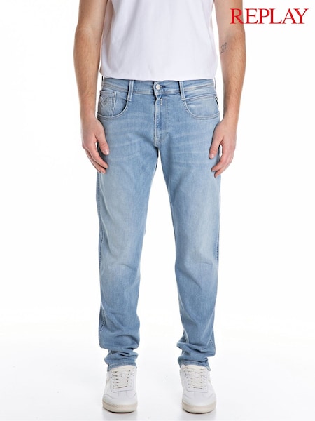 Replay Light Blue Anbass Hyperflex Slim Fit Jeans (E87187) | £180
