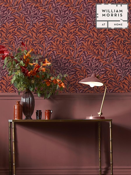 William Morris At Home Plum Willow Bough A4 Wallpaper Sample (E87262) | £1