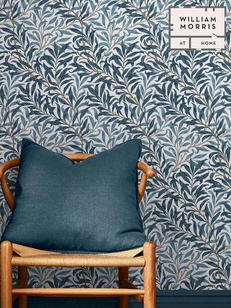 William Morris At Home White Blues Willow Bough A4 Wallpaper Sample (E87286) | £1