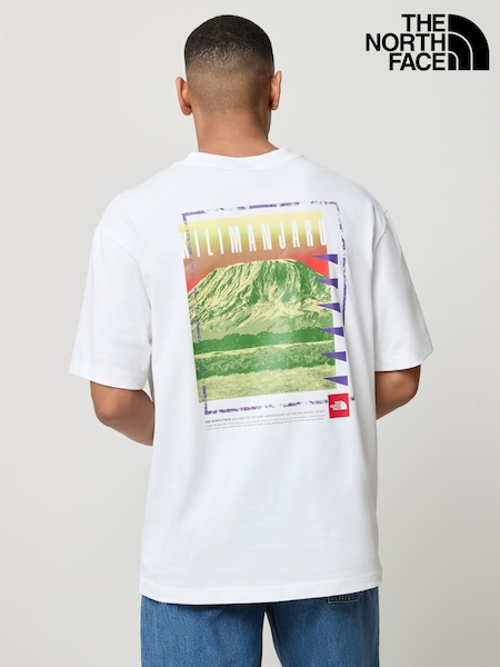 The North Face White AXYS Oversized Back Print T-Shirt (E87322) | £40