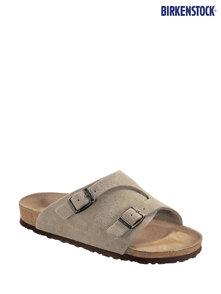 Birkenstock Cream Zurich Suede Leather Sandals (E87421) | £115