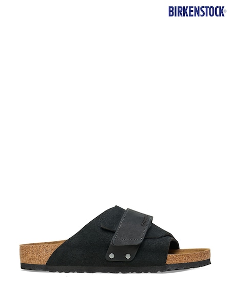 Birkenstock Black Kyoto Nubuck Suede Sandals (E87423) | £135
