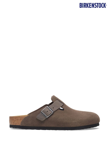 Birkenstock Brown Boston Suede Leather Clogs (E87428) | £140