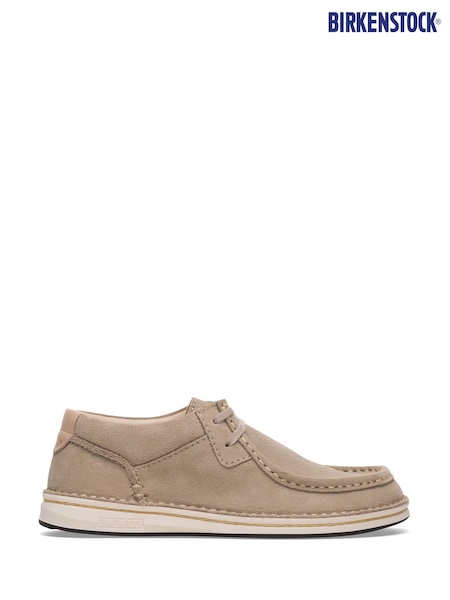Birkenstock Cream Pasadena Suede Shoes (E87434) | £155