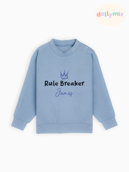 Dollymix Toddlers Blue Personalised Sweatshirt (E87578) | £21
