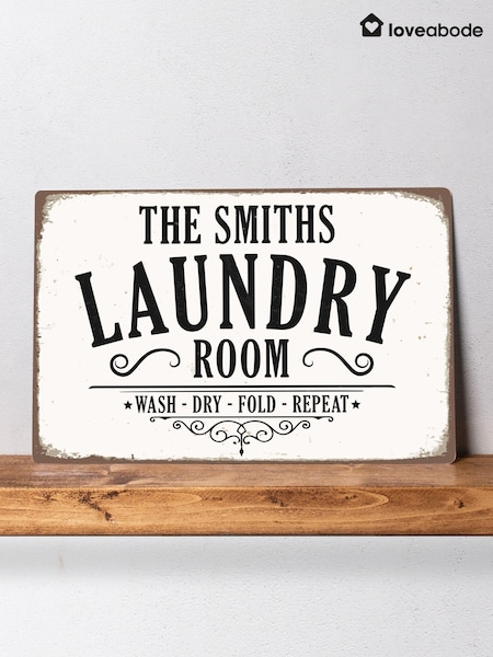 Loveabode Natural Personalised Utility Room Sign (E87736) | £15