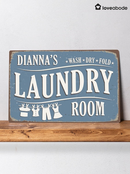 Loveabode Natural Personalised Laundry Room Sign (E87737) | £15