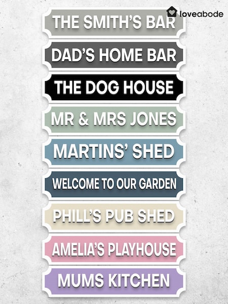 Loveabode Natural Personalised 3D Custom Street Sign (E87740) | £25