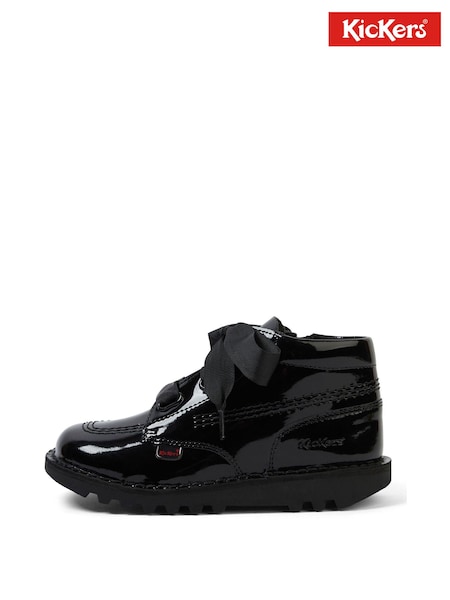 Kickers Black Kick Hi Ribbon Patent Shoes (E88086) | £58