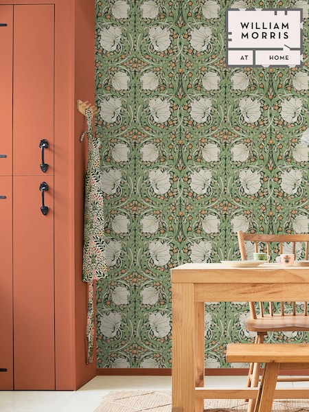William Morris At Home Green Pimpernel 10M Wallpaper (E88208) | £60