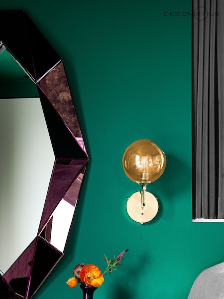 Design by Us Amber Ballroom 37cm Wall Light (E88414) | £415