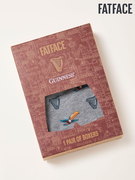 FatFace Grey Guinness Boxers in a Gift Box (E88501) | £12.50