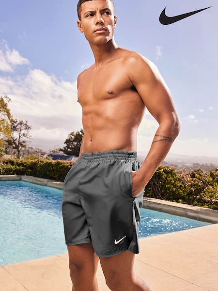 Nike Grey 7 Inch Essential 7 Inch Volley Swim Shorts (E88584) | £30