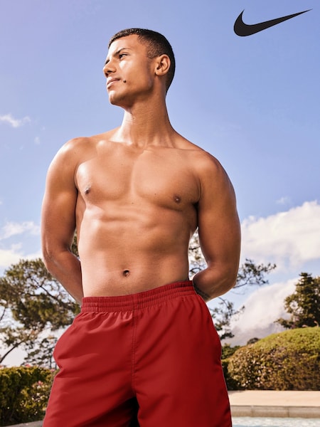 Nike Red 7 Inch Essential 7 Inch Volley Swim Shorts (E88601) | £30