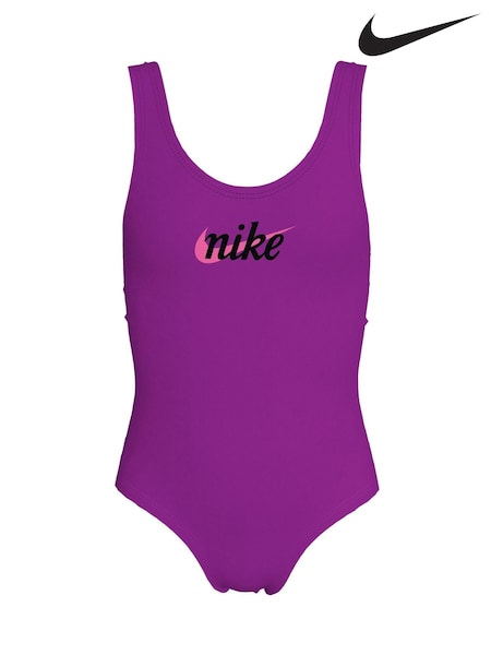 Nike Purple Signature Swoosh U Back One Piece Swimsuit (E88628) | £26